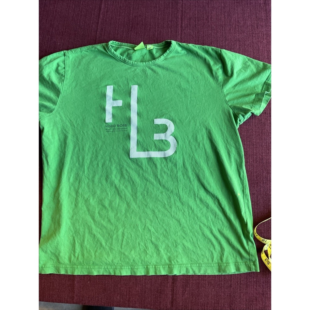 Hugo Boss Men Tshirt Size XL Green Short Sleeve